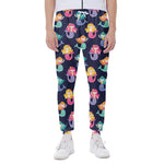 Colorful Mermaid Pattern Print Scuba Joggers