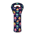 Colorful Mermaid Pattern Print Single Neoprene Wine Tote