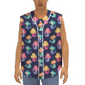 Colorful Mermaid Pattern Print Sleeveless Baseball Jersey