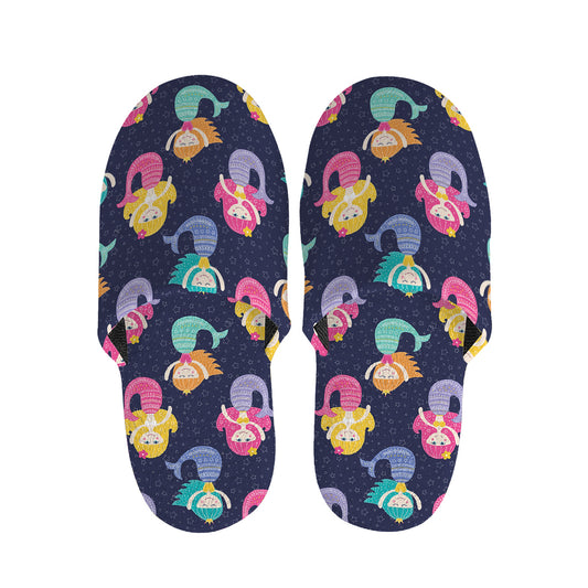 Colorful Mermaid Pattern Print Slippers