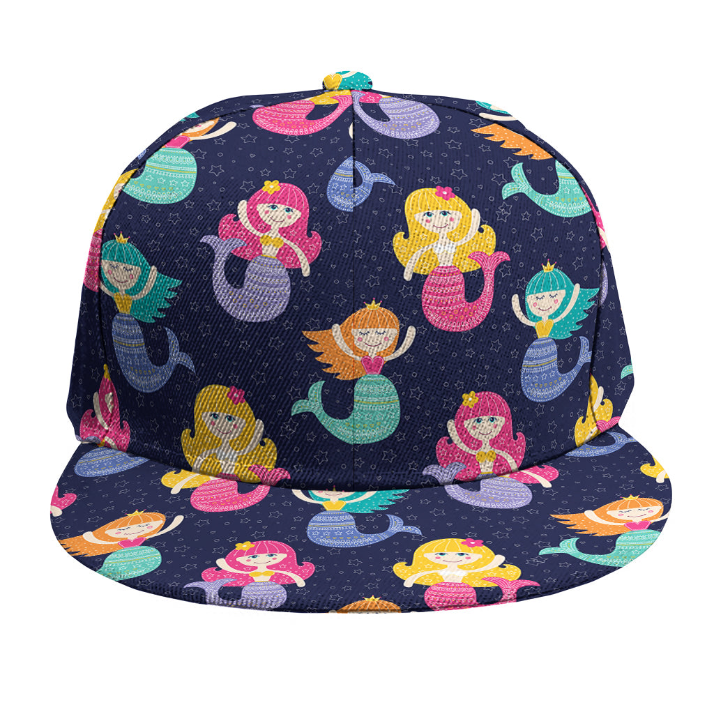 Colorful Mermaid Pattern Print Snapback Cap