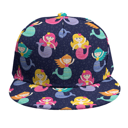 Colorful Mermaid Pattern Print Snapback Cap