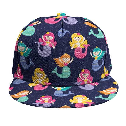 Colorful Mermaid Pattern Print Snapback Cap