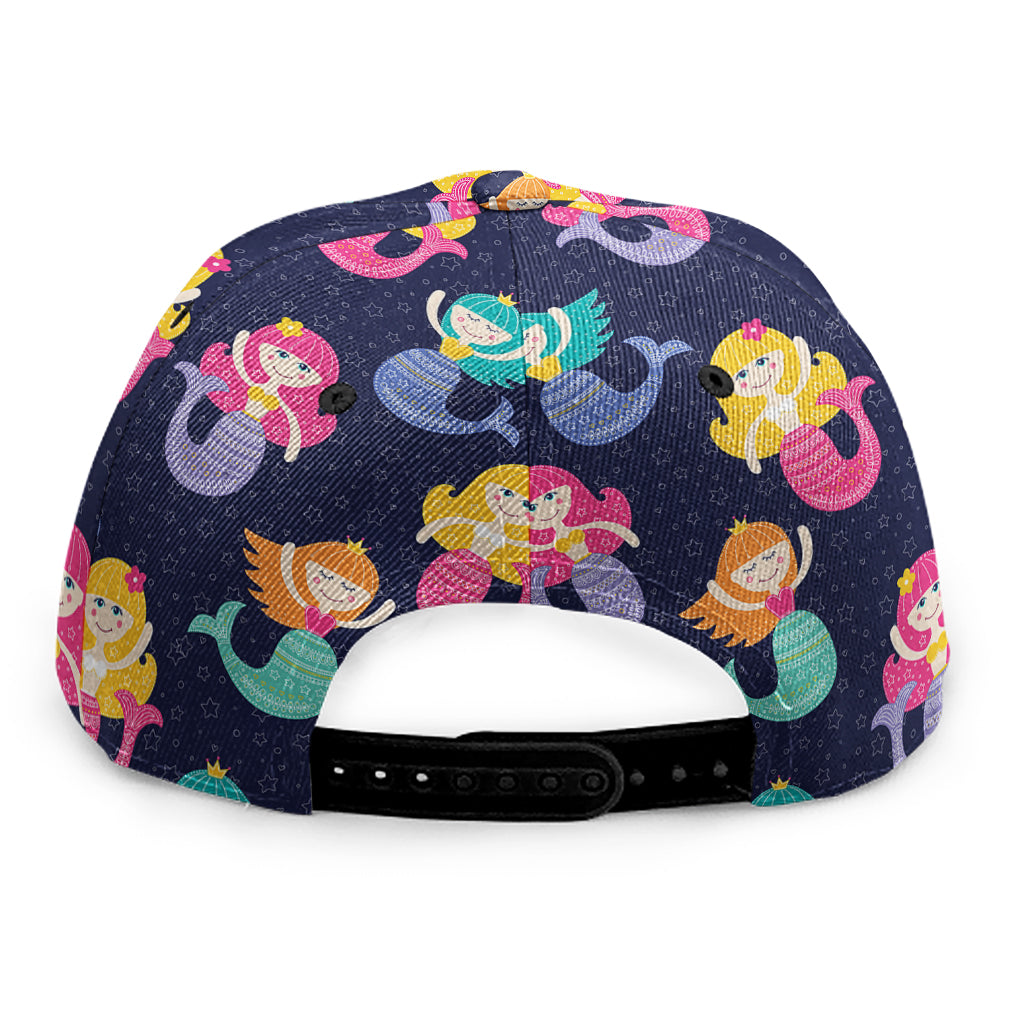 Colorful Mermaid Pattern Print Snapback Cap