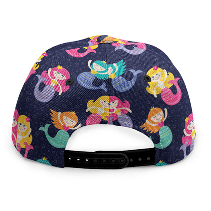Colorful Mermaid Pattern Print Snapback Cap