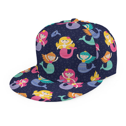 Colorful Mermaid Pattern Print Snapback Cap