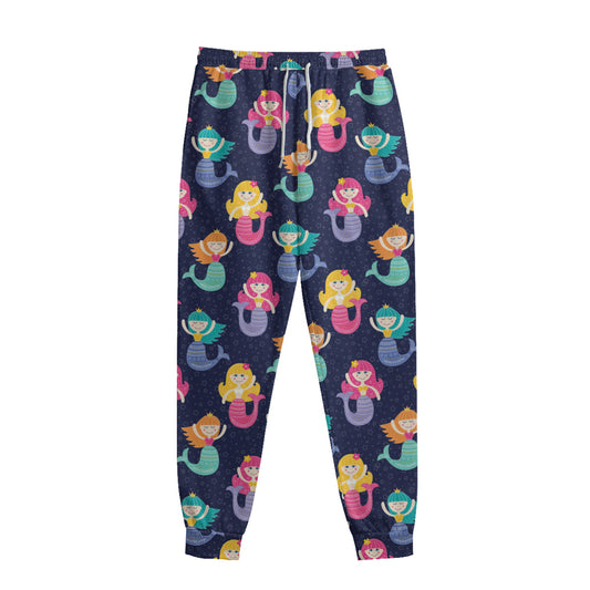 Colorful Mermaid Pattern Print Sweatpants