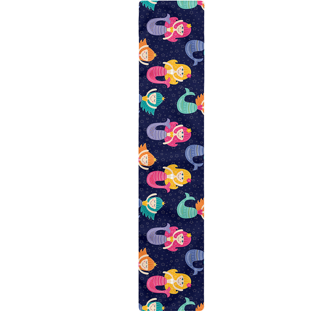 Colorful Mermaid Pattern Print Table Runner