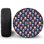 Colorful Mermaid Pattern Print Tire Cover With Camera Hole