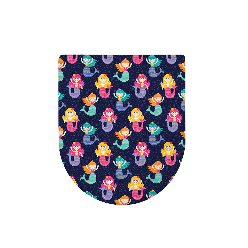 Colorful Mermaid Pattern Print Toilet Lid Cover