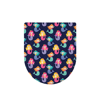 Colorful Mermaid Pattern Print Toilet Lid Cover