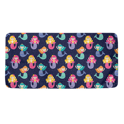 Colorful Mermaid Pattern Print Towel