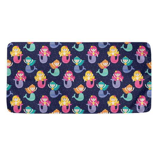 Colorful Mermaid Pattern Print Towel