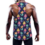 Colorful Mermaid Pattern Print Training Tank Top