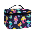 Colorful Mermaid Pattern Print Travel Makeup Bag