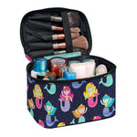 Colorful Mermaid Pattern Print Travel Makeup Bag