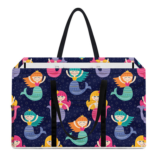 Colorful Mermaid Pattern Print Utility Tote Bag