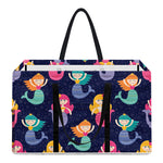 Colorful Mermaid Pattern Print Utility Tote Bag