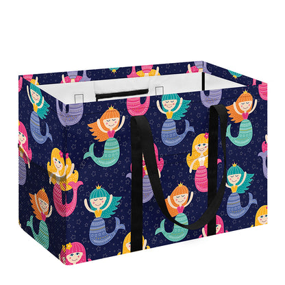 Colorful Mermaid Pattern Print Utility Tote Bag