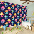 Colorful Mermaid Pattern Print Wall Sticker