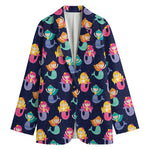 Colorful Mermaid Pattern Print Women's Blazer