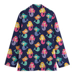 Colorful Mermaid Pattern Print Women's Blazer