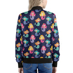 Colorful Mermaid Pattern Print Women's Bomber Jacket