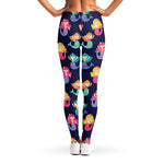 Colorful Mermaid Pattern Print Women's Leggings