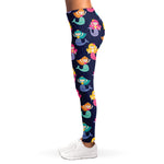 Colorful Mermaid Pattern Print Women's Leggings