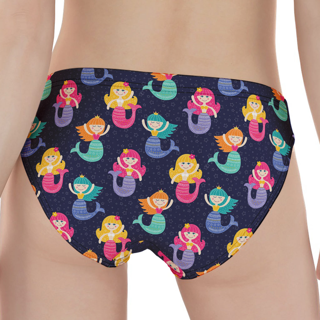 Colorful Mermaid Pattern Print Women's Panties