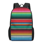 Colorful Mexican Blanket Pattern Print 17 Inch Backpack
