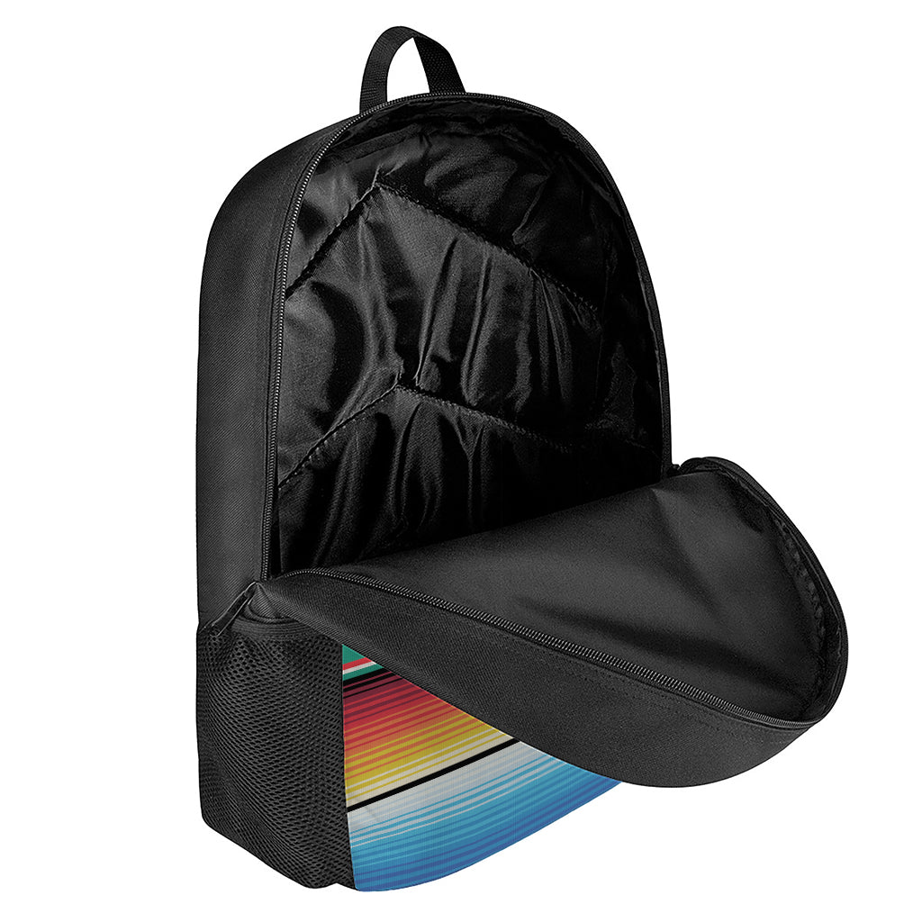 Colorful Mexican Blanket Pattern Print 17 Inch Backpack
