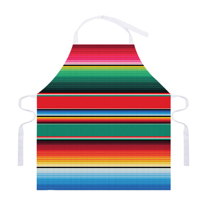 Colorful Mexican Blanket Pattern Print Adjustable Apron
