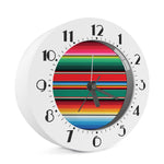 Colorful Mexican Blanket Pattern Print Alarm Clock