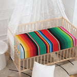 Colorful Mexican Blanket Pattern Print Baby Crib Sheet