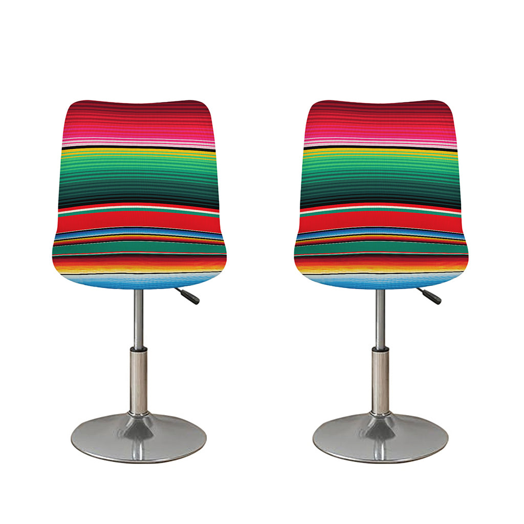 Colorful Mexican Blanket Pattern Print Bar Stool Covers