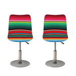 Colorful Mexican Blanket Pattern Print Bar Stool Covers