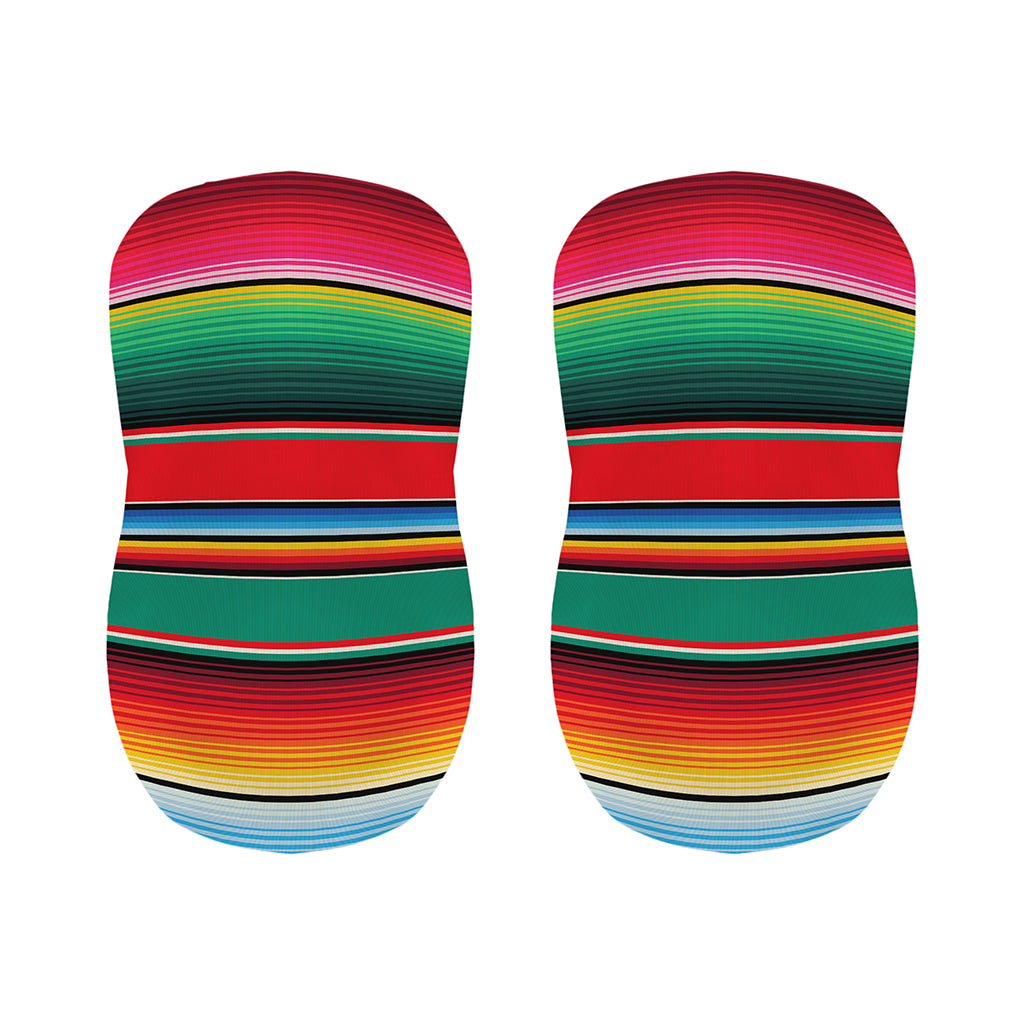 Colorful Mexican Blanket Pattern Print Bar Stool Covers