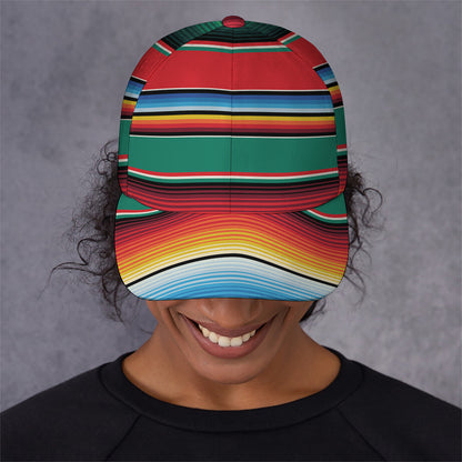 Colorful Mexican Blanket Pattern Print Baseball Cap