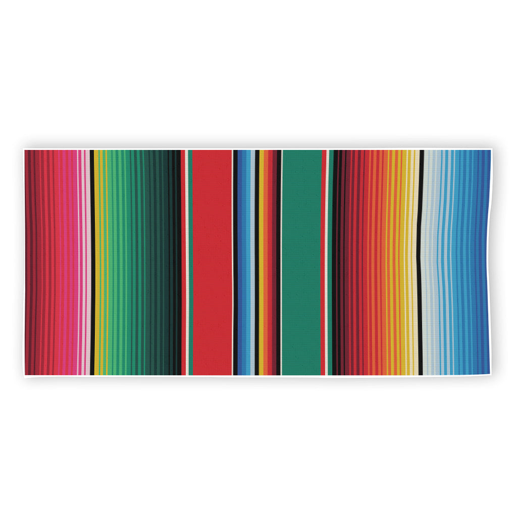 Colorful Mexican Blanket Pattern Print Beach Towel