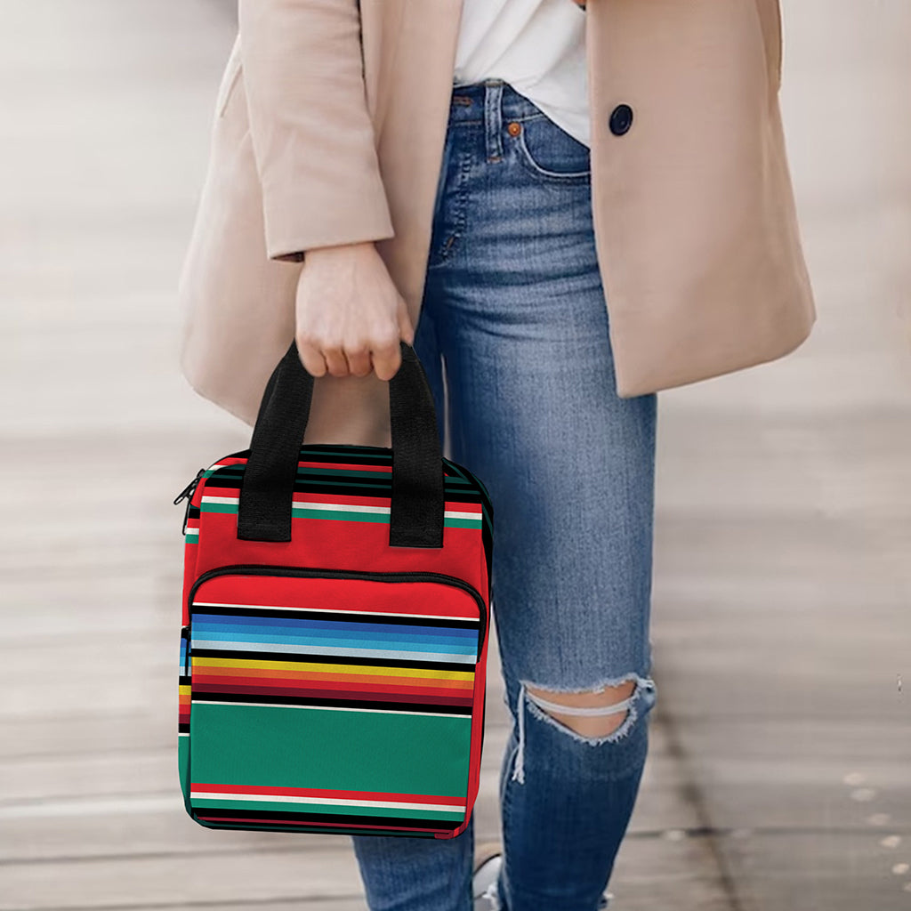 Colorful Mexican Blanket Pattern Print Bible Tote Bag