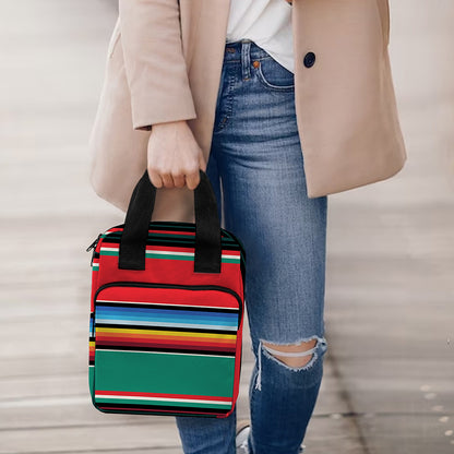 Colorful Mexican Blanket Pattern Print Bible Tote Bag