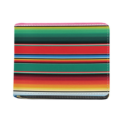 Colorful Mexican Blanket Pattern Print Bifold Wallet