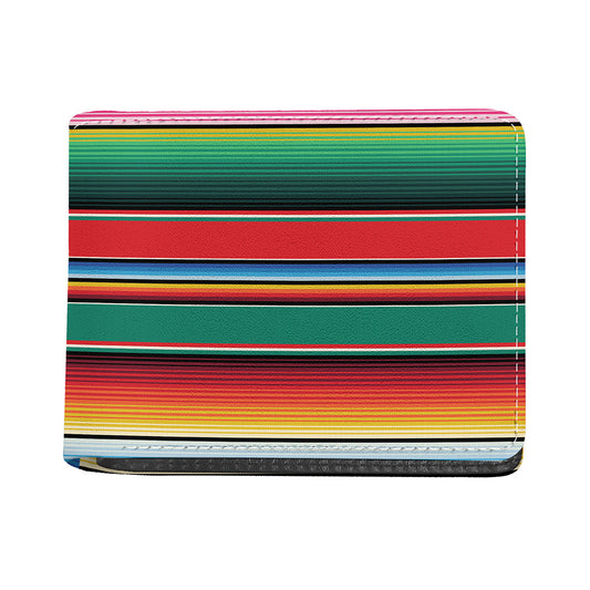 Colorful Mexican Blanket Pattern Print Bifold Wallet