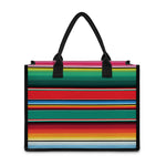 Colorful Mexican Blanket Pattern Print Canvas Tote Bag