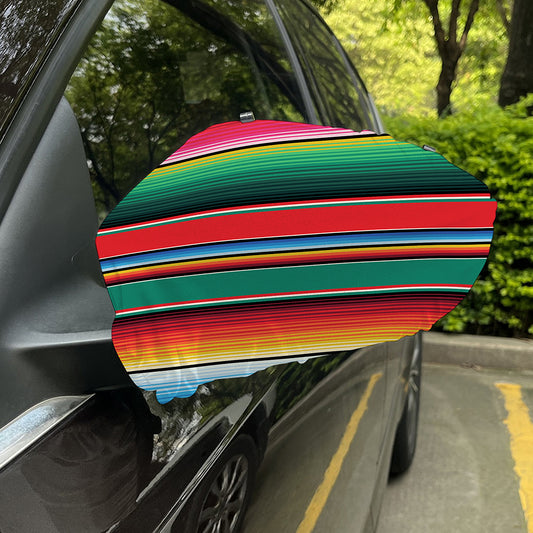 Colorful Mexican Blanket Pattern Print Car Side Mirror Covers
