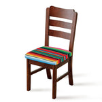 Colorful Mexican Blanket Pattern Print Chair Cushion Cover