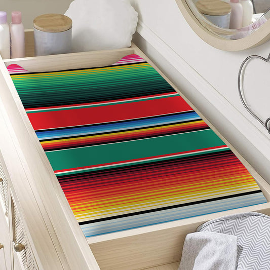 Colorful Mexican Blanket Pattern Print Changing Pad Cover