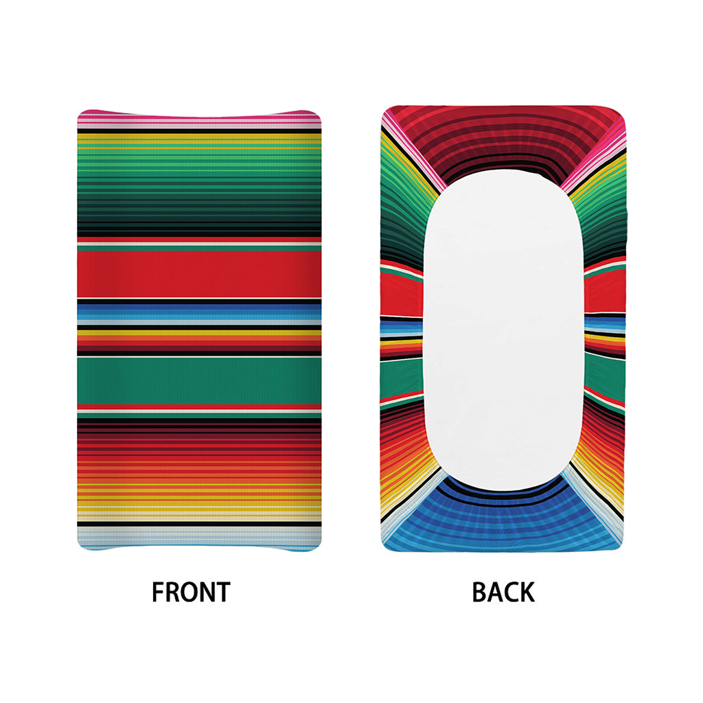 Colorful Mexican Blanket Pattern Print Changing Pad Cover