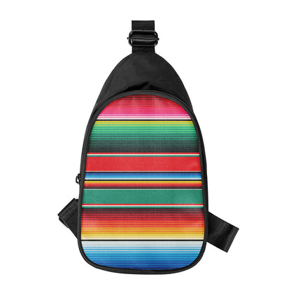 Colorful Mexican Blanket Pattern Print Chest Bag